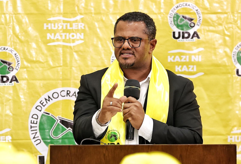 UDA Secretary-General Hassan Omar during a party function in Machakos on October 26, 2024. PHOTO/@HassanOmarH/X