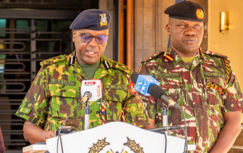 Deputy Inspector General of Kenya Police Eliud Lagat speaks during a press conference on October 30, 2024. PHOTO/@NPSOfficial_KE/X