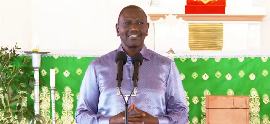 President William Ruto speaking on Sunday October 27, 2024. PHOTO/Screengrab by PD Digital/https://www.facebook.com/williamsamoei/videos/1291929158467215