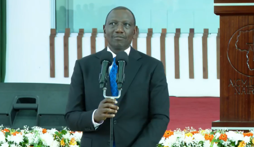 President William Ruto speaking on Sunday October 13, 2024. PHOTO/https://www.facebook.com/williamsamoei/videos/520115497302835/