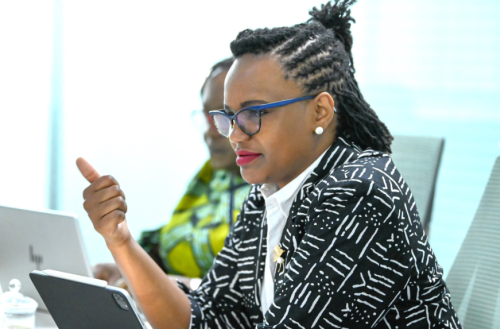 Diaspora Affairs PS Roseline Njogu speaks during a past official forum. PHOTO/@roselinenjogu/X