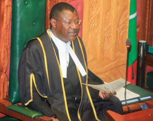 Parliament Speaker Moses Wetang'ula during a past session at the National Assembly. PHOTO/HonWetangula/X