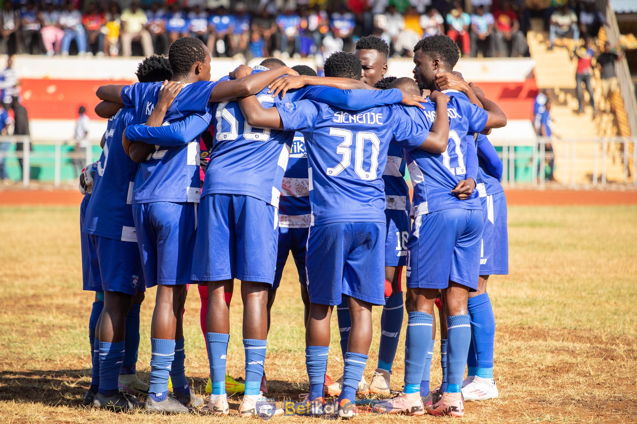 AFC Leopards in a group photo. PHOTO/https://web.facebook.com/@afcleopardssc