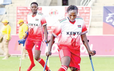 Kenya women’s national amputee team in action at ac Cup. PHOTO/Print