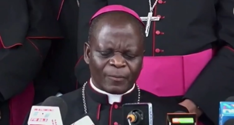 One of the bishops from the Kenya Conference of Catholic Bishops speaking on Thursday November 14, 2024. PHOTO/ Screengrab by PD Digital