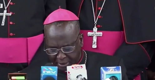 One of the bishops from the Kenya Conference of Catholic Bishops speaking on Thursday November 14, 2024. PHOTO/ Screengrab by PD Digital