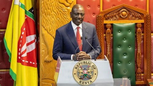 President William Ruto speaking during a State of the Nation address on Thursday, November 21, 2024. PHOTO/@NAssemblyKE/X