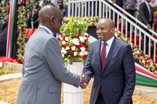 President William Ruto and Kithure Kindiki. PHOTO/@KindikiKithure/X