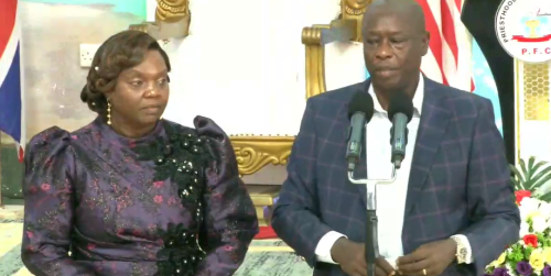 Former Deputy President Rigathi Gachagua and his wife Pastor Dorcas Rigathi speaking on Sunday November 10, 2024. PHOTO/https://www.facebook.com/DPGachagua/videos/1272318827553967