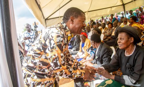 Speaker of the National Assembly Moses Wetang'ula during the burial of former Kimilili MP Suleiman Murunga. PHOTO/@HonWetangula/X