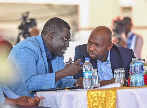 Sports CS Kipchumba Murkomen and PS Peter Tum. PHOTO/@EngPeterKTum/X