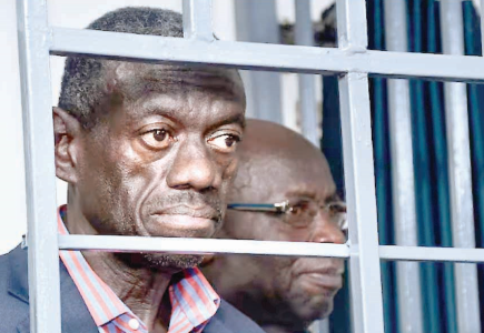 Four-time Ugandan presidential contender Kizza Besigye, who will be represented by a defence team led by Martha Karua in the case before the General Court Martial in Kampala. PHOTO/Print