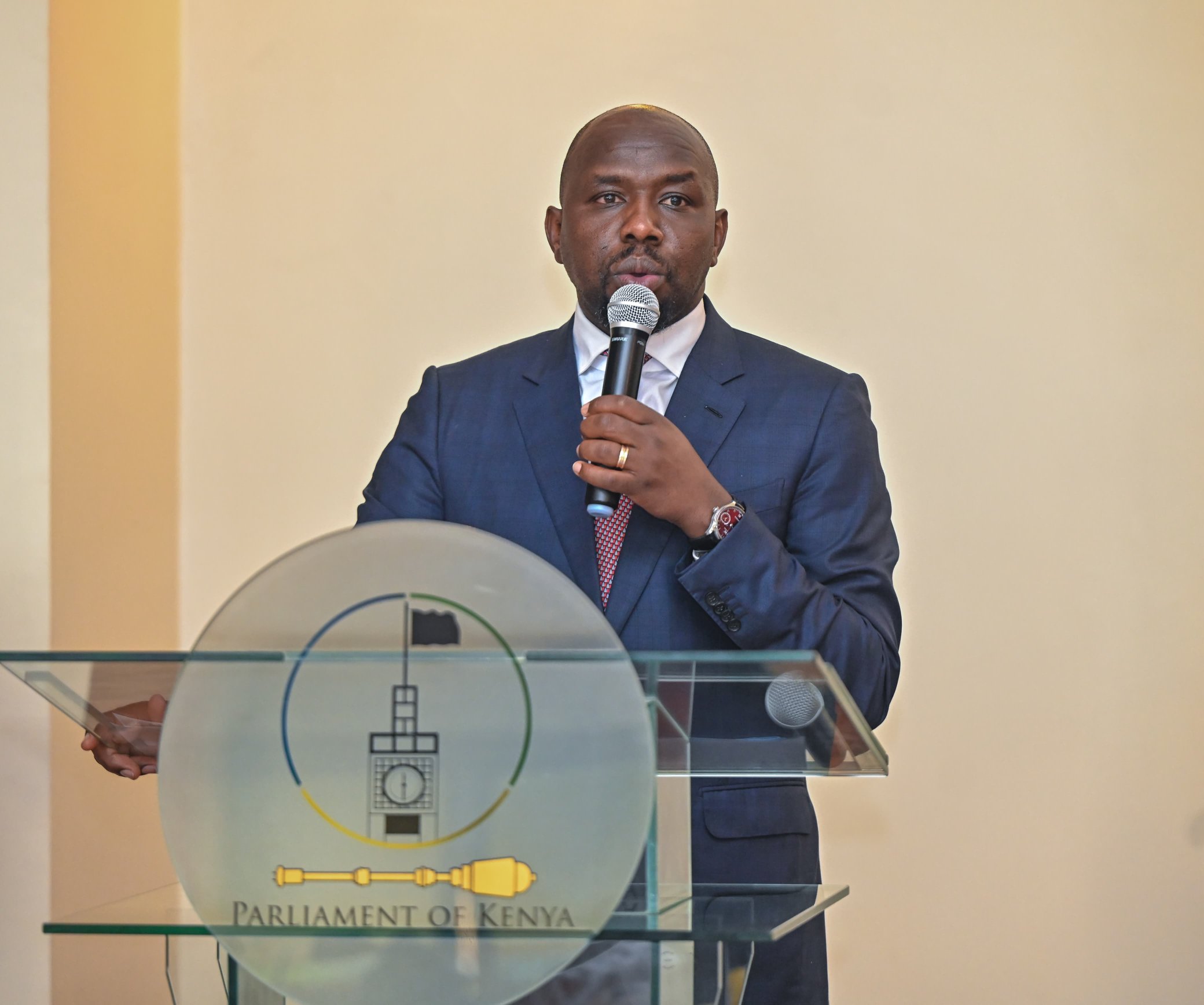 Sports Cabinet Secretary Kipchumba Murkomen speaking during the launch of East African Community (EAC) Inter-Parliamentary Games on Monday, November 25, 2024. PHOTO/@kipmurkomen/X