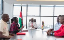 Sports Cabinet Secretary Kipchumba Murkomen chairing a meeting with a team from Special Olympics Kenya. PHOTO/@kipmurkomen/X