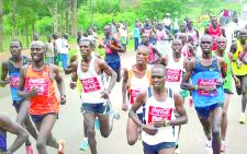 Participants during the first edition of Busia Half Marathon back in 2021. PHOTO/Print