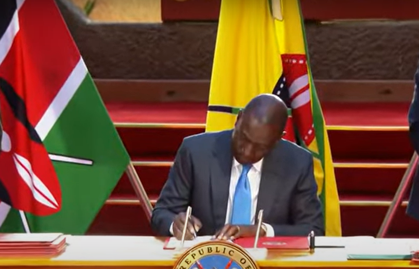 President WIlliam Ruto signs into law the Sugar Bill on November 1, 2024.