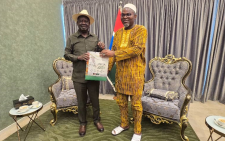 Raila Odinga with The Gambia Vice President Muhammad Jallow