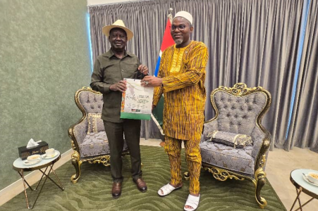 Raila Odinga with The Gambia Vice President Muhammad Jallow