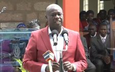 Former Deputy President Rigathi Gachagua speaking on Sunday, November 17, 2024, during the celebration of 100 years of mission work at PCEA Kerarapon Church, in Kajiado North Constituency, Kajiado County. PHOTO/Screengrab by People Daily Digital