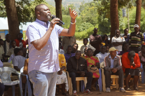 Mbeere North MP Geoffrey Ruku speaking on October 8, 2024. PHOTO/@gk_ruku/X