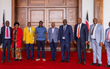 President William Ruto and his Deputy Kithure Kindiki hosting KUPPET officials on Saturday November 2, 2024. PHOTO/@WilliamsRuto/X