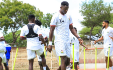 Michael Olunga trains with Harambee Stars. PHOTO/@OgadaOlunga/X