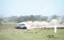 Jasmeet Chana powers his rally car during a past WRC Safari Rally. PHOTO/PHILLIP KAMAKYA