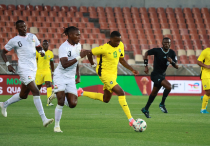 Kenya vs Zimbabwe in action during AFCON qualifier in Polokwane, South Africa.