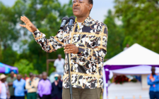 National Assembly Speaker Moses Wetang'ula speaking during the burial of former Kimilili MP Suleiman Murunga. PHOTO/@HonWetangula/X