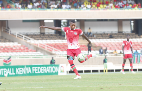 Harambee Stars Teddy Akumu at a past training session. PHOTO/RODGERS NDEGWA