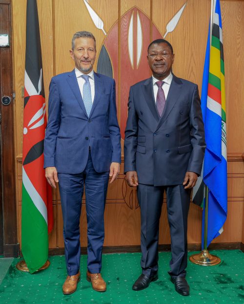 Speaker of the National Assembly Moses Wetang'ula during the meeting with Swiss Ambassador on Thursday November 28, 2024. PHOTO/@HonWetangula/X