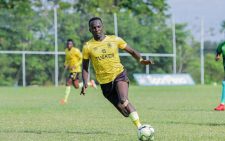 Tusker FC forward Ryan Ogam during a previous match. PHOTO/https://www.facebook.com/Tuskerfootballclub