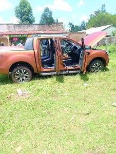 The car belonging to the murdered Wells Fargo HR Director, Willis Ayeiko.  PHOTO/Print