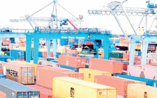 Containers at Mombasa Port. Kenya Revenue Authority’s system shutdown, which has now lasted five days, left 750 tea containers stuck at the port. PHOTO/Print