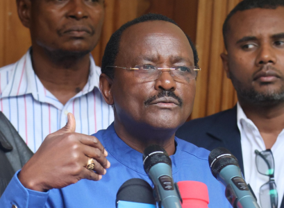 Wiper Party leader Kalonzo Musyoka addresses the press on Friday, November 15, 2024. PHOTO/@skmusyoka/X