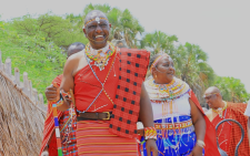 President William Ruto arrives in Samburu for the Maa Cultural Week festival on November 8, 2024. PHOTO/@OleNtutuK/X