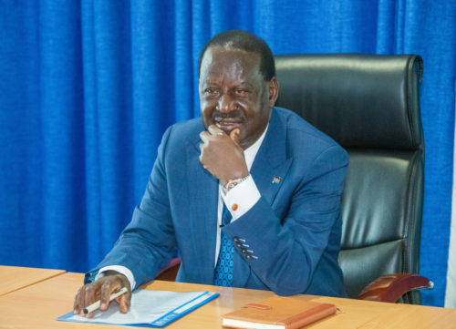 Former prime minister Raila Odinga during a meeting with representatives of Kenyans in the diaspora on Tuesday, November 19, 2024. PHOTO/@RailaOdinga/X