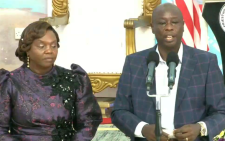 Former Deputy President Rigathi Gachagua and his wife Pastor Dorcas Rigathi speaking on Sunday November 10, 2024. PHOTO/https://www.facebook.com/DPGachagua/videos/1272318827553967