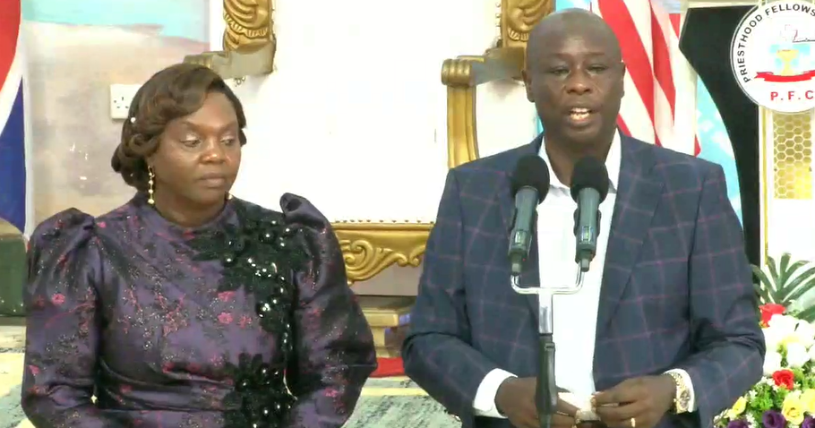 Former Deputy President Rigathi Gachagua and his wife Pastor Dorcas Rigathi speaking on Sunday November 10, 2024. PHOTO/https://www.facebook.com/DPGachagua/videos/1272318827553967