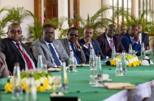 President William Ruto meets the steering Committee of the Nairobi Rivers Basin Regeneration at State House in Nairobi. PHOTO/@WilliamsRuto/X