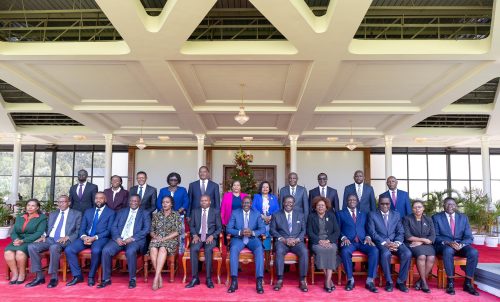 President William Ruto and Cabinet Secretaries pose for a group photo on Tuesday, December 17, 2024. PHOTO/@StateHouseKenya/X
