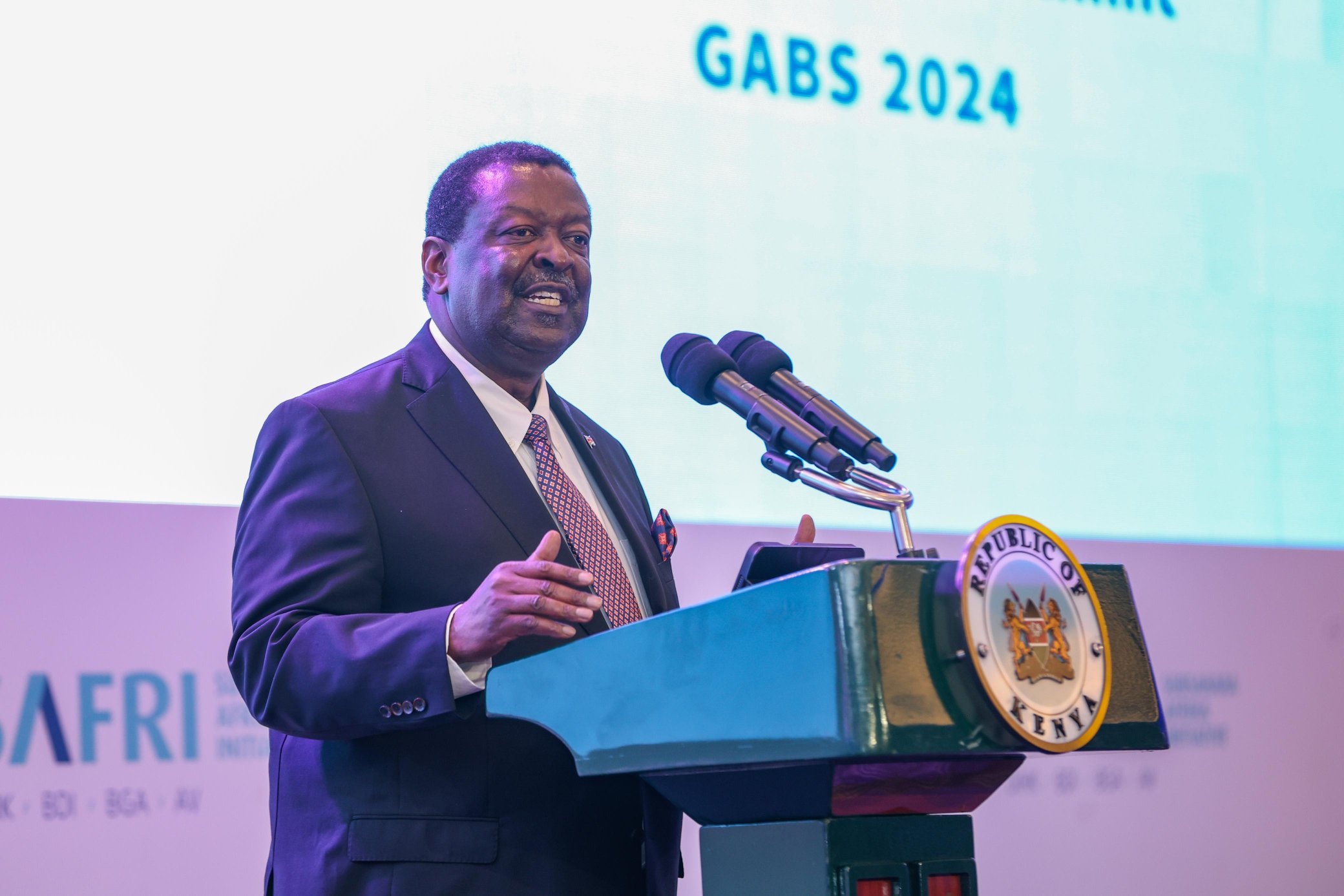 Prime CS Musalia Mudavadi speaking at the fifth German-African Business Summit (GABS 2024). PHOTO/@MusaliaMudavadi/X