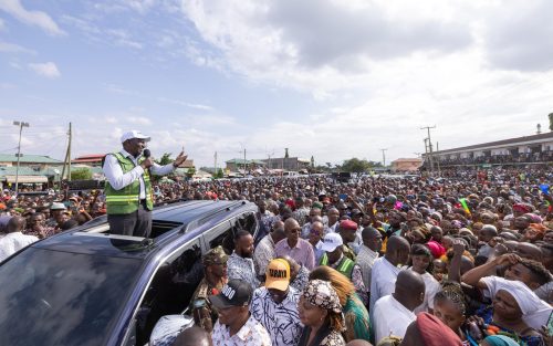 President William Ruto addresses residents in Taita Taveta. PHOTO/@WilliamsRuto/X