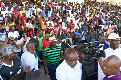 President William Ruto arrives at the Raila Odinga Stadium in Homa Bay County on December 27, 2024. PHOTO/@WilliamsRuto/X