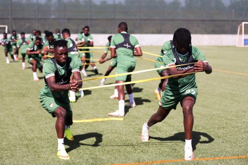 Harambee Stars in a training session. PHOTO/@Harambee__Stars/X