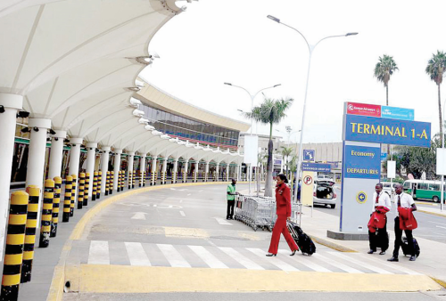Jomo Kenyatta International Airport (JKIA) departure terminal in Nairobi. PHOTO/Print