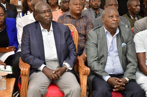 Former Deputy President Rigathi Gachagua and Nyeri Governor Mutahi Kahiga during a church service on Sunday December 15, 2024. PHOTO/https://www.facebook.com/GovernorKahiga