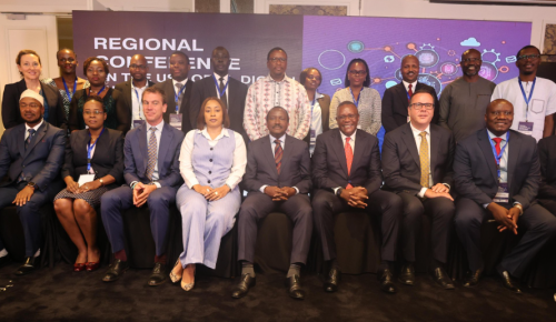 Kalonzo Musyoka and delegates during a regional conference on the use of AI, digital media, and social media in elections in Kenya. PHOTO/@skmusyoka/X