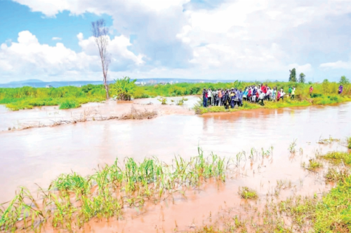 Flood victims in Kapuothe village in Kisumu County. PHOTO/KEPHER OTIENO