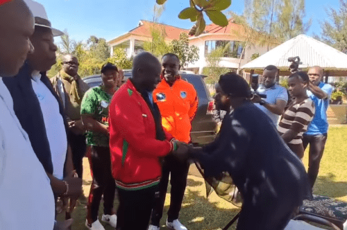 Rigathi Gachagua arrives in Kakamega flanked by former CS Eugene Wamalwa and former Senator Cleophas Malalah. PHOTO/https://web.facebook.com/cleophasmalalah